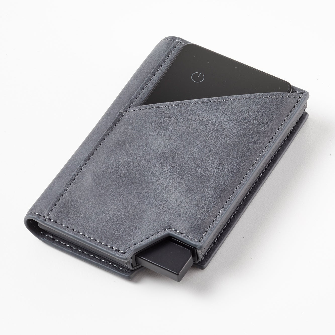 Deluxe Pasjeshouder Blauwgrijs + GPS Tracker