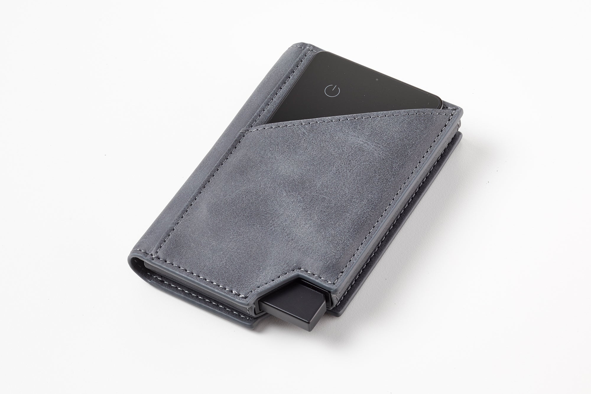 Deluxe Pasjeshouder Blauwgrijs + GPS Tracker