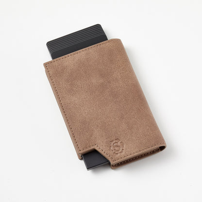 Deluxe Pasjeshouder Taupe + GPS Tracker