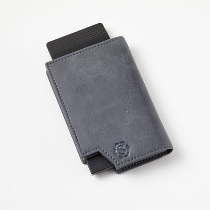 Deluxe Pasjeshouder Blauwgrijs + GPS Tracker