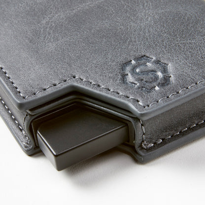 Deluxe Pasjeshouder Blauwgrijs + GPS Tracker