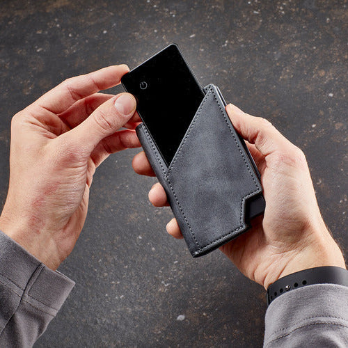 Deluxe Pasjeshouder Blauwgrijs